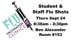 Flu Shots for Students and Staff