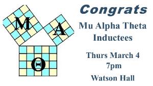 Mu Alpha Theta Induction Ceremony