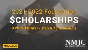 Deadline to apply for NMJC Foundation Scholarship for Fall 2021