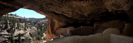 Inside Gila CLiff Dwellings Pano 