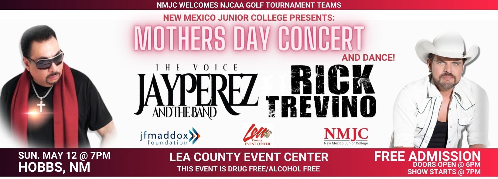 May 12 - NMJC ENMT Mother's Day Concert - Featuring Rick Trevino and Jay Perez and The Band