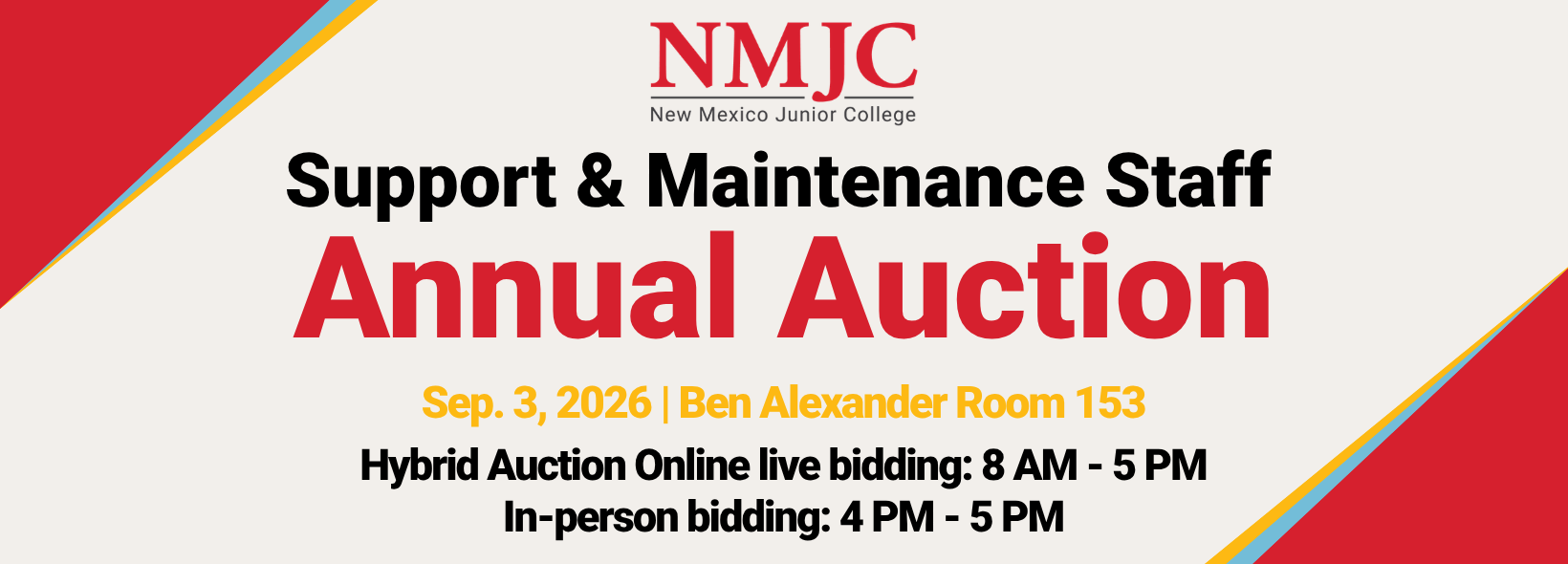 2026 NMJC Support & Maintenance Council Auction
