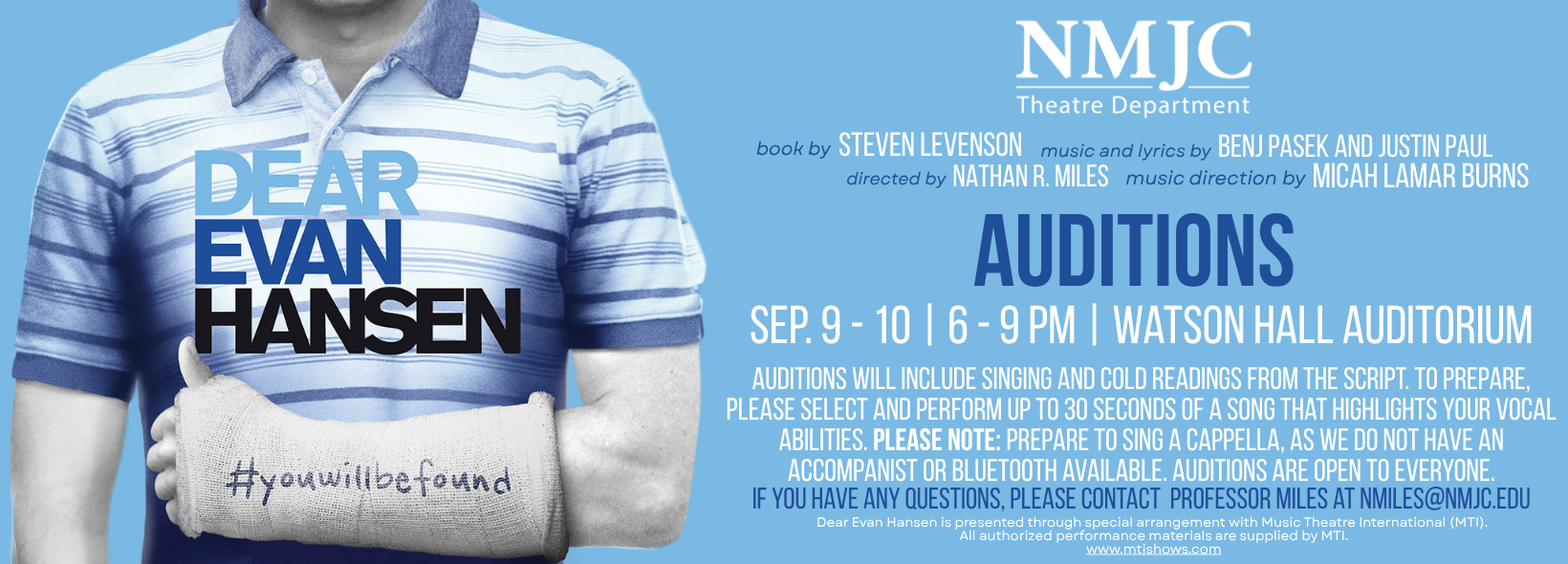 Auditions for Dear Evan Hansen