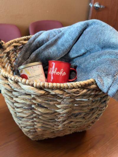 Basket with Blanket